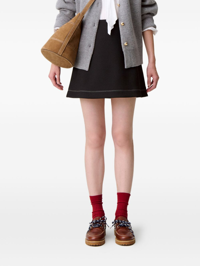 contrast-stitch mini skirt 1