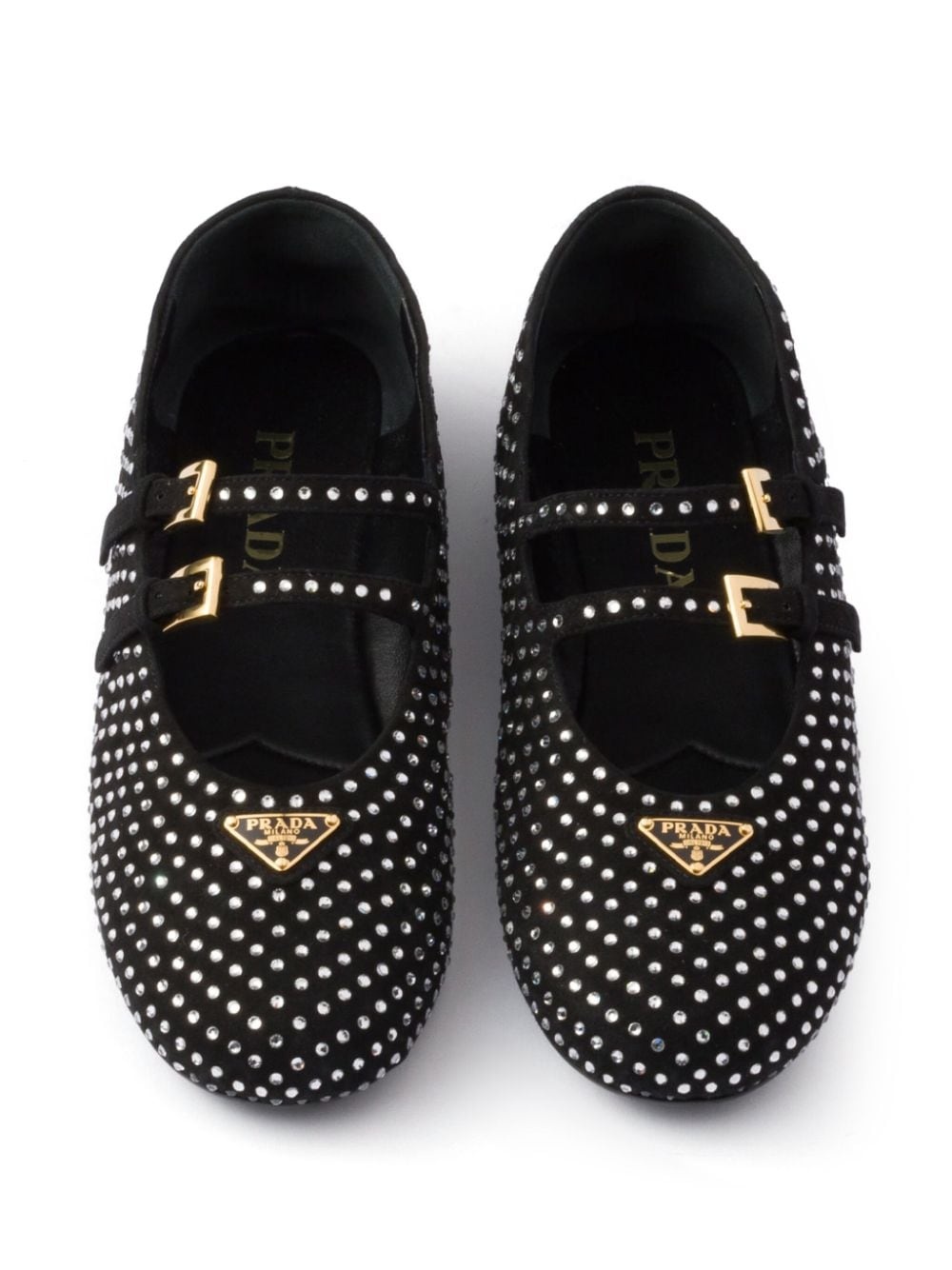 crystal-embellished ballerina shoes - 4