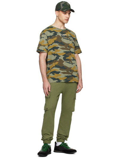 Balmain Khaki Camouflage Vintage T-Shirt outlook