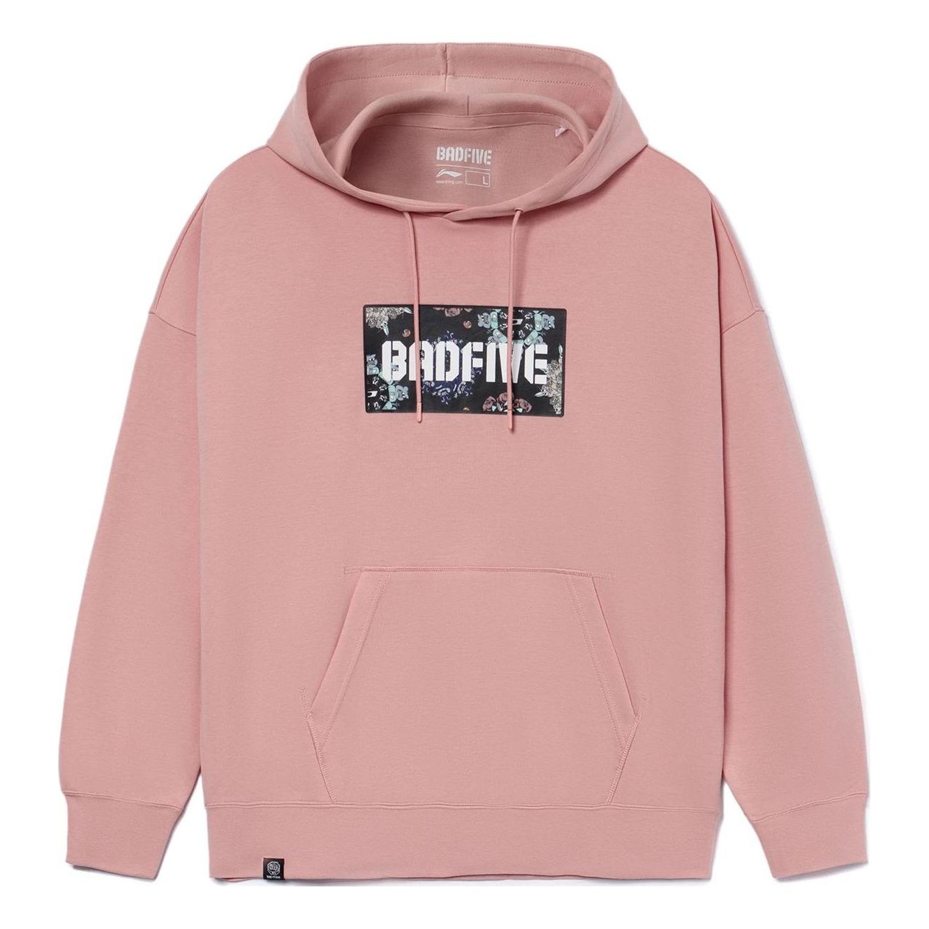 Li-Ning BadFive Box Logo Hoodie 'Rose Pink' AWDR767-5 - 1