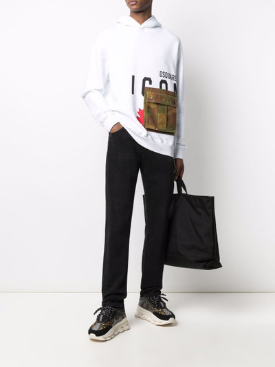 DSQUARED2 Icon cargo-pocket hoodie outlook