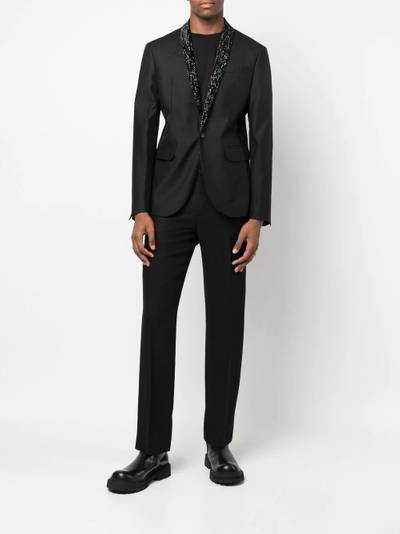 DSQUARED2 metallic-detail single-breasted blazer outlook