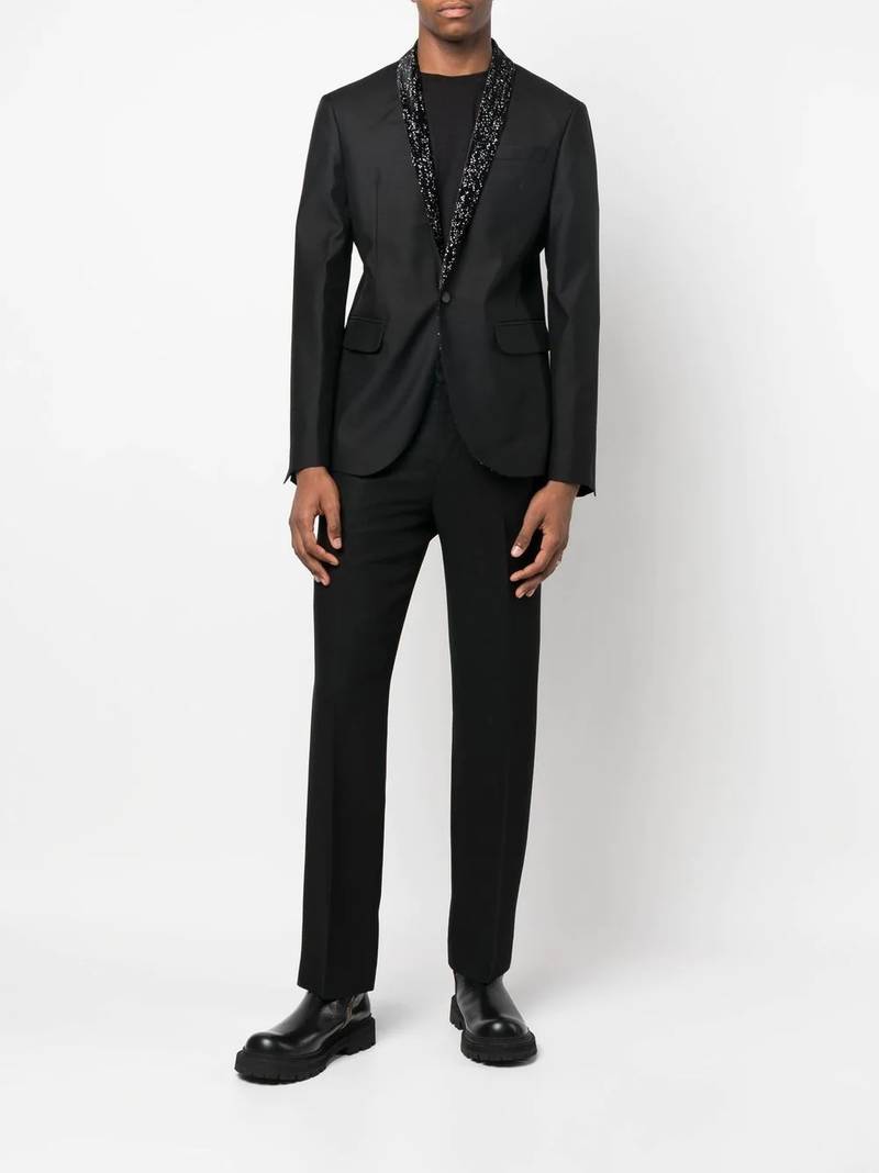 DSQUARED2 metallic-detail single-breasted blazer outlook