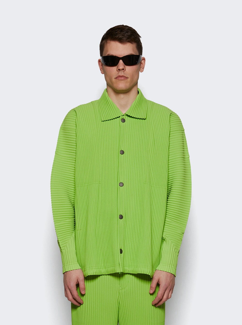 Pleated Shirt Fresh Green - 2