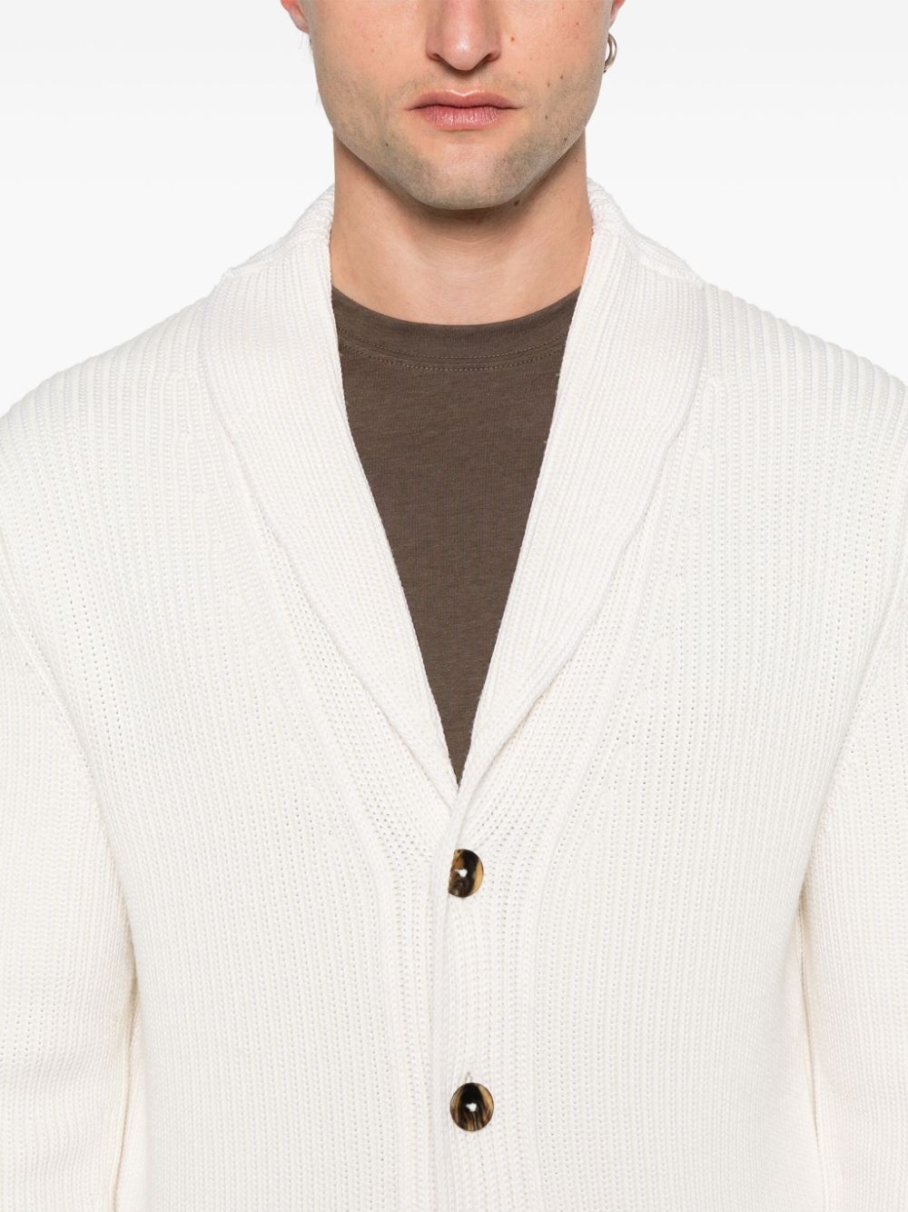 shawl-lapels cardigan - 5
