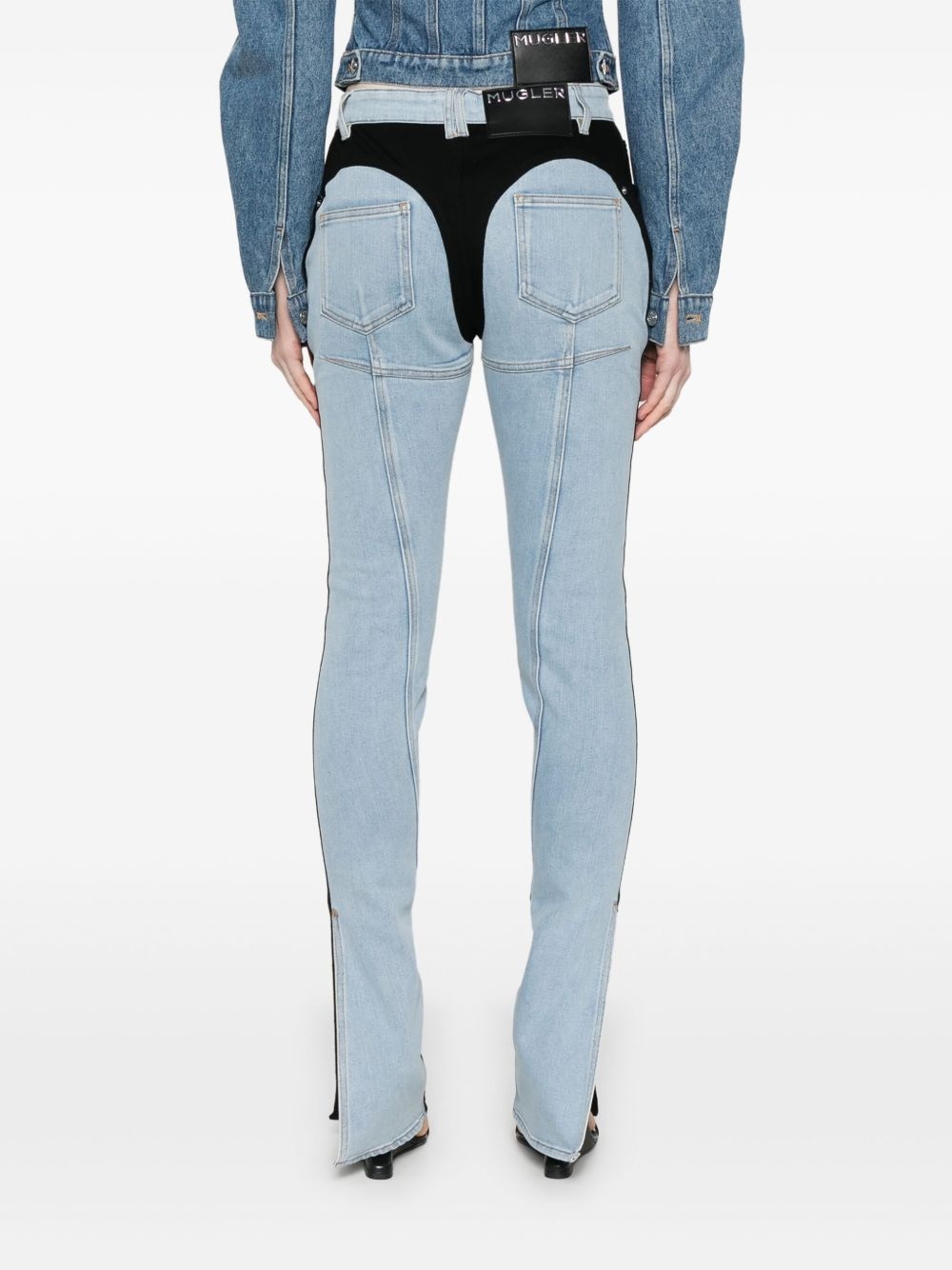 two-tone skinny jeans - 4