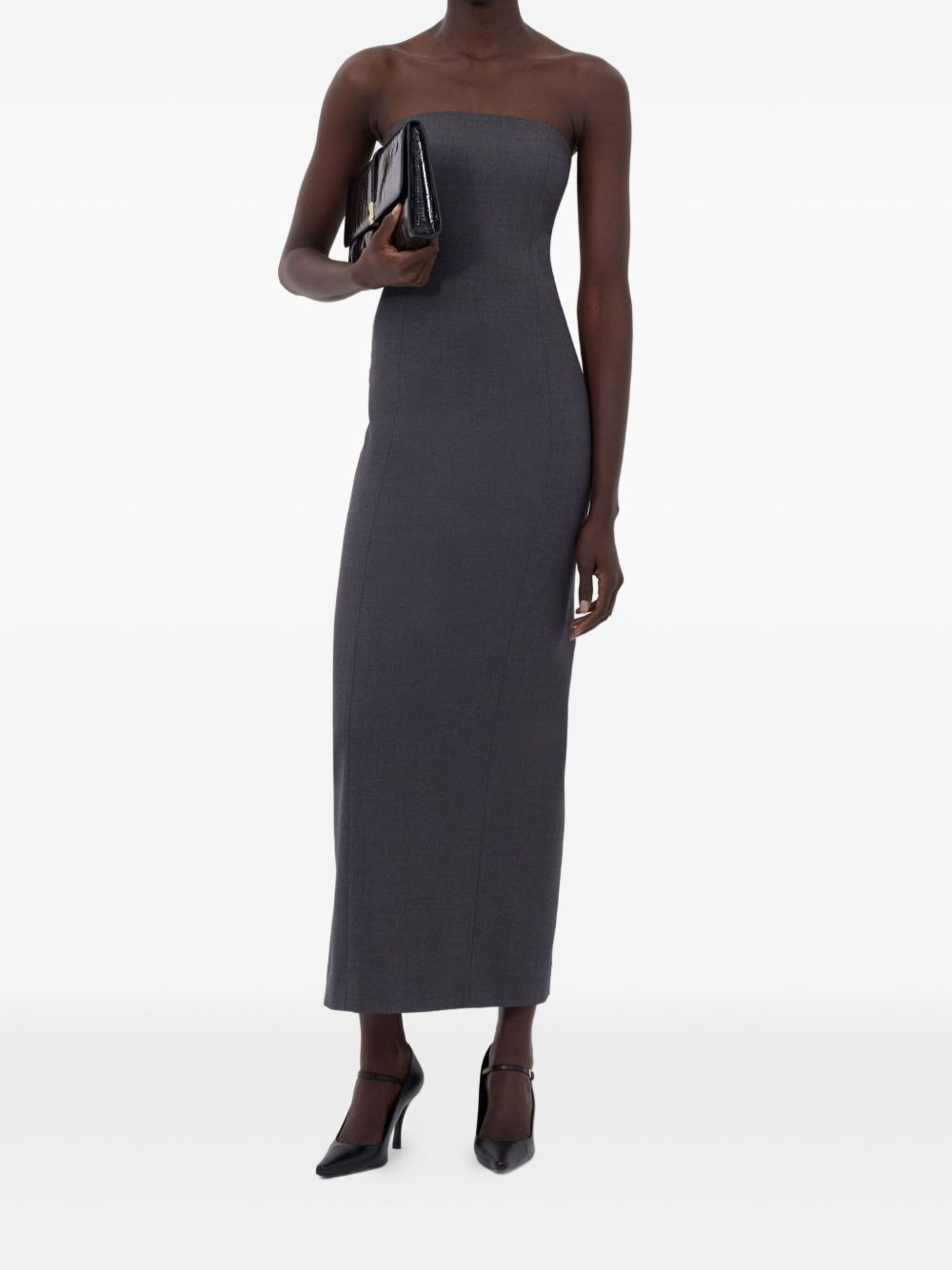 SHILO strapless bustier midi dress - 2