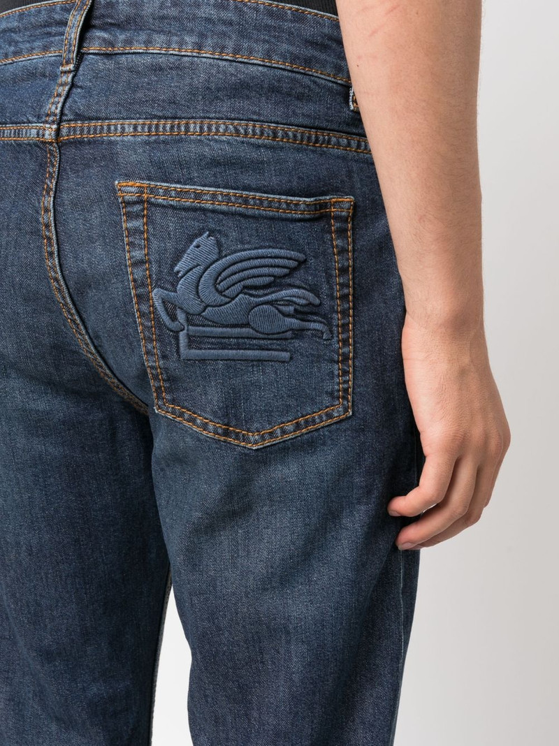 mid-rise straight-leg jeans 5