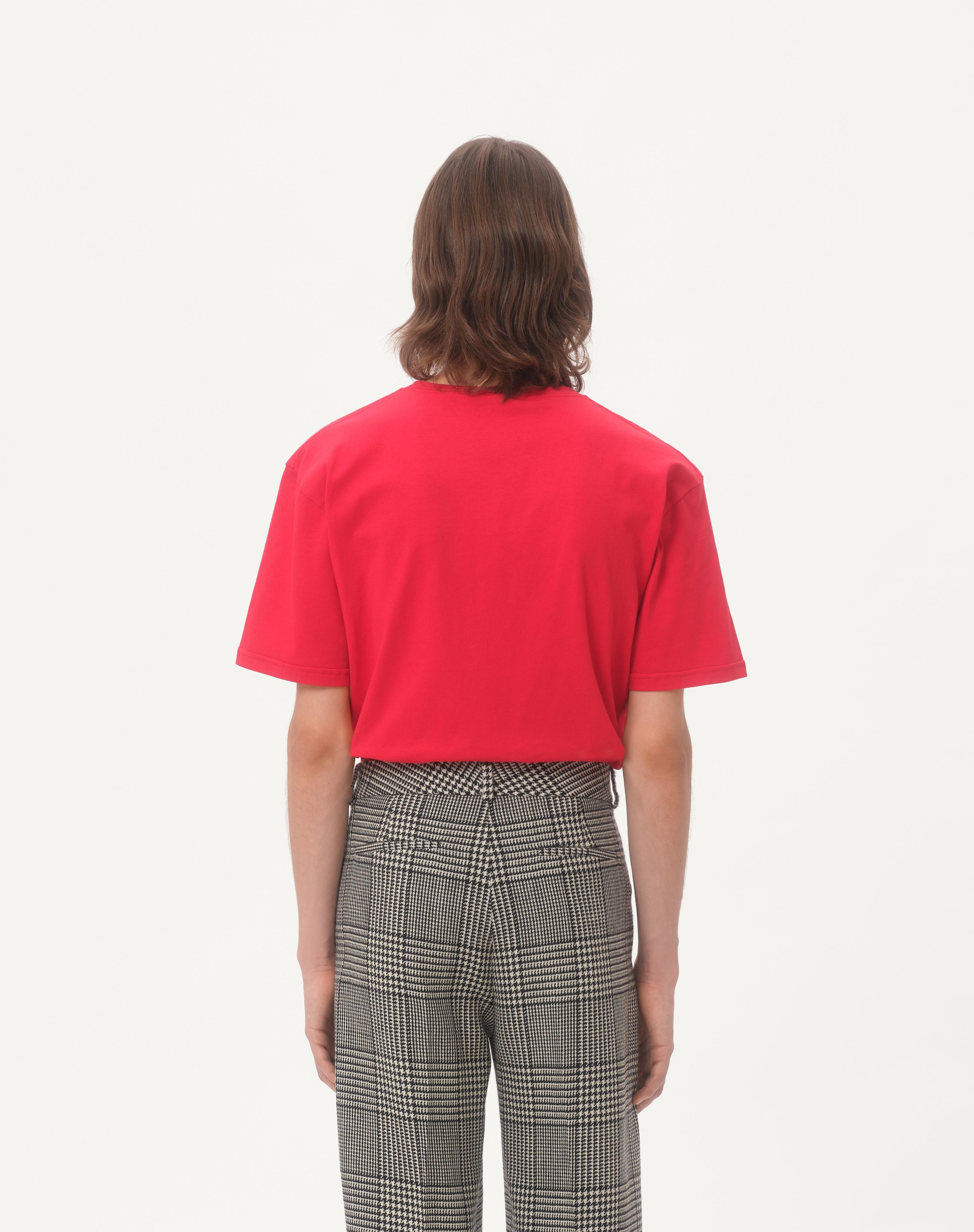 COTTON T-SHIRT WITH CHEZ VALENTINO PRINT - 8