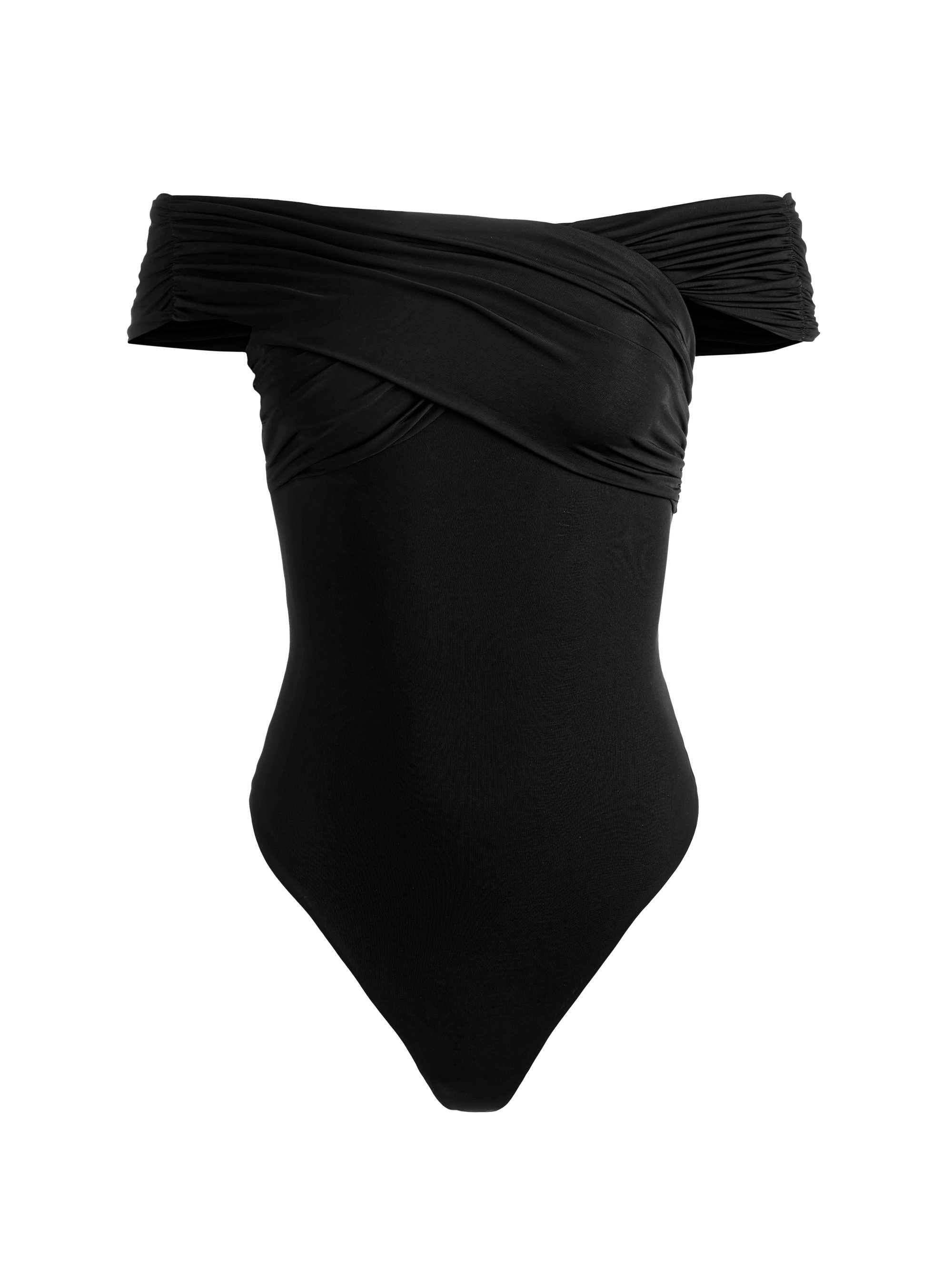 AVERNE OFF THE SHOULDER CROSS BODYSUIT - 4
