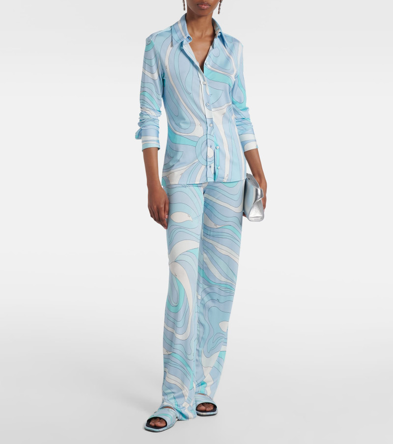PUCCI Marmo satin jersey straight pants outlook