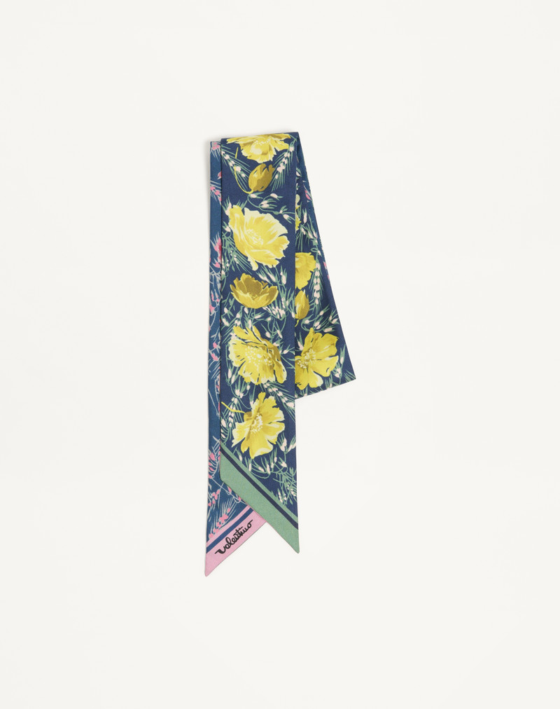 APRES L'HIVER POPPIES BANDEAU SCARF IN SILK 1