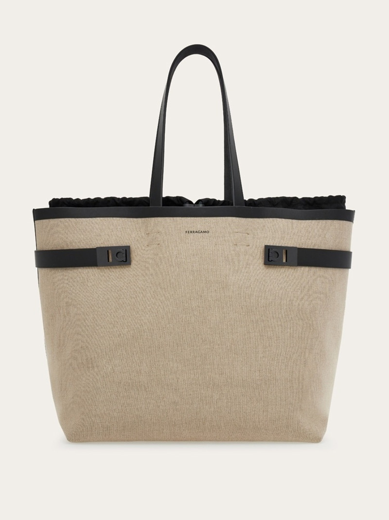 TOTE BAG WITH GANCINI BUCKLES (L) 1