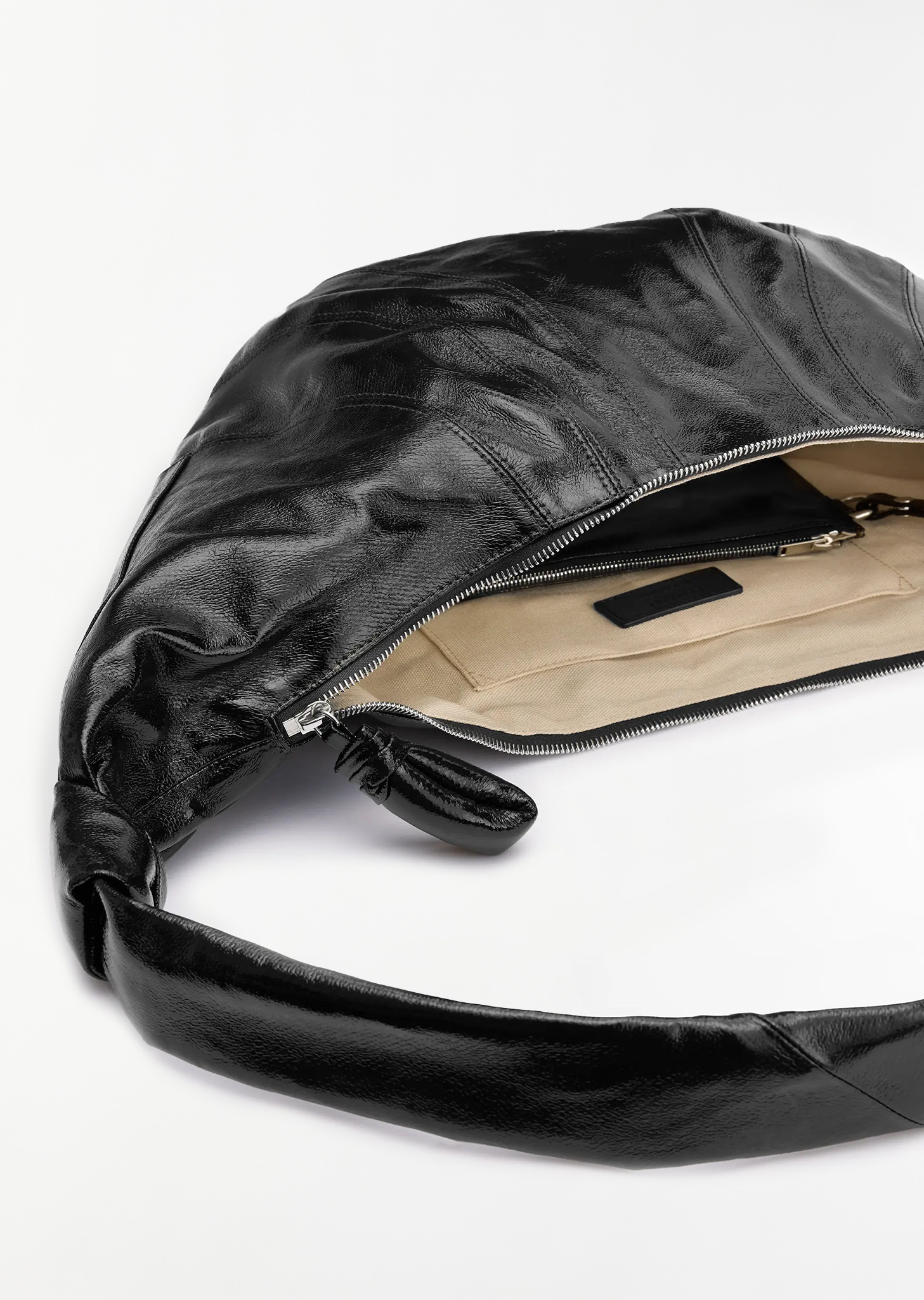 Croissant Coated Cotton Bag, Large - 2
