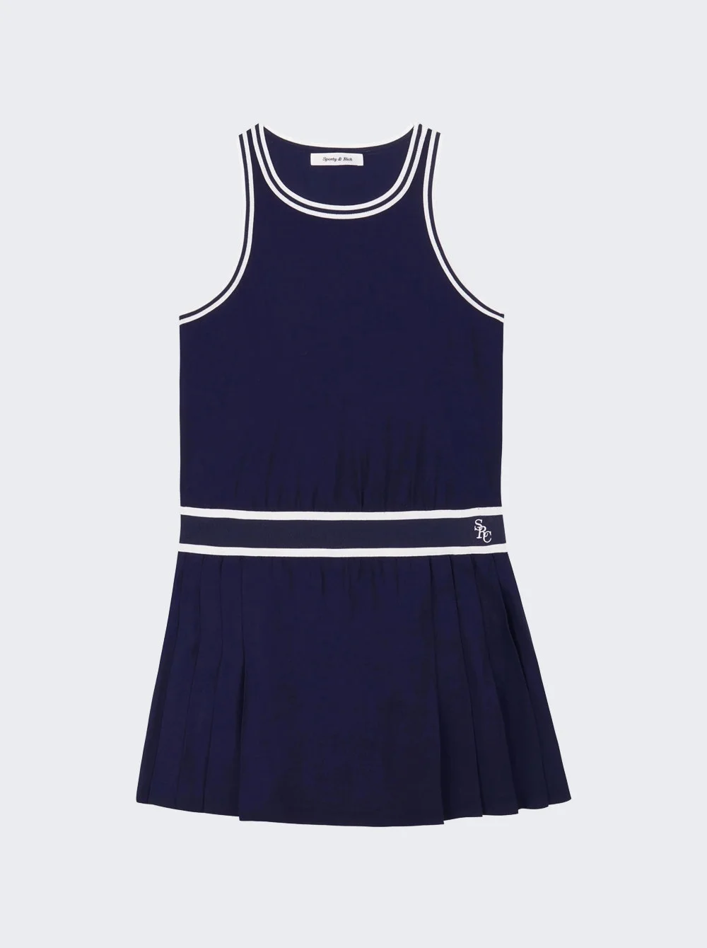 Phoebe Dress Navy And White - 1