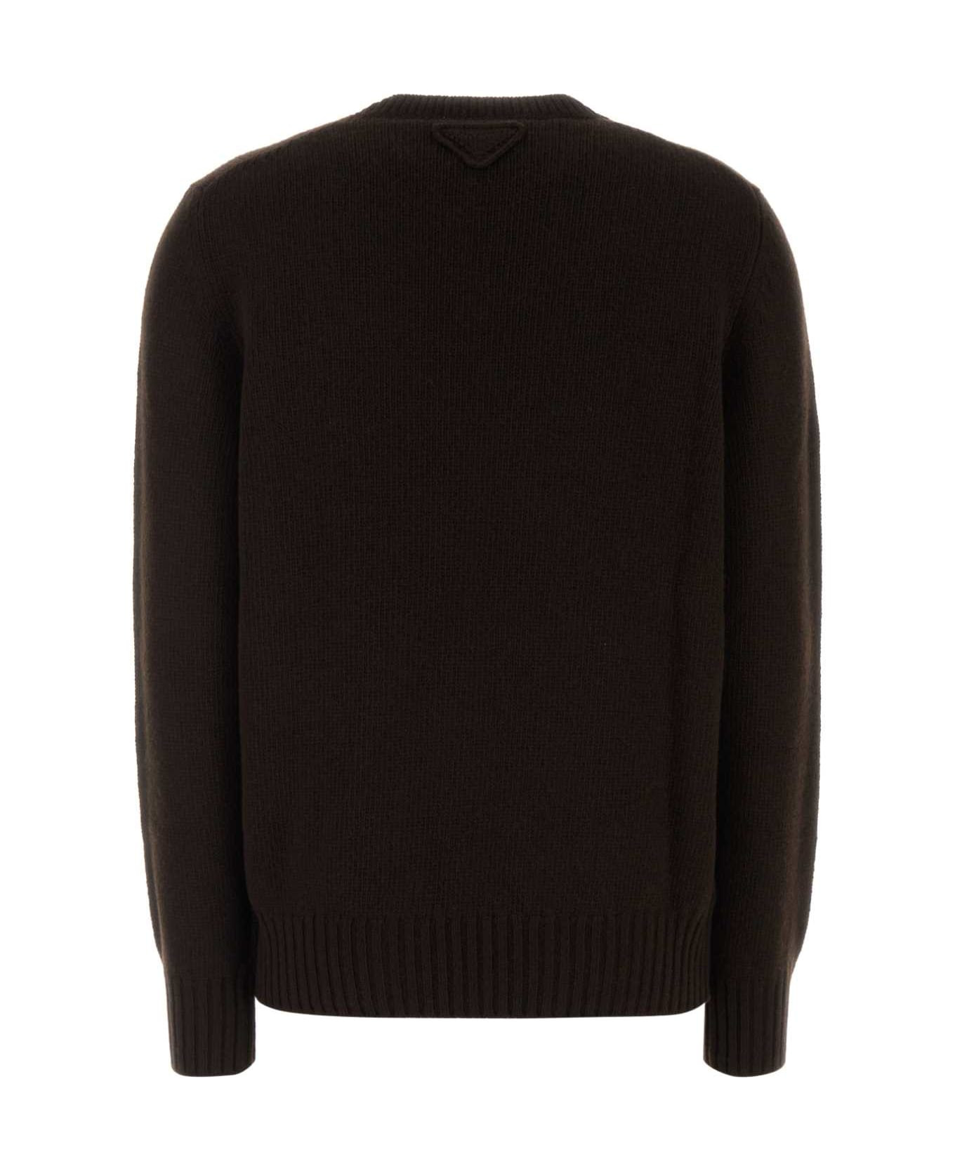 Dark Brown Wool Blend Sweater - 2