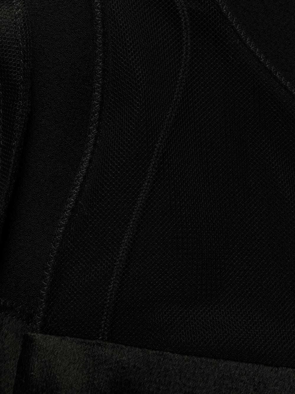 mesh-detail fishtail gown - 7