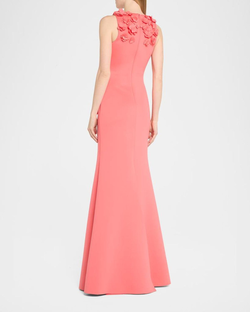 3D Floral Scuba Gown 3