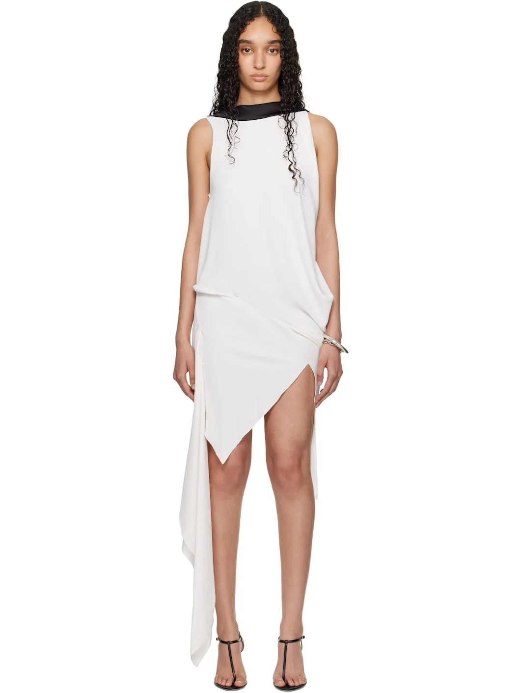 SSENSE Exclusive White Boat Neck Minidress - 1