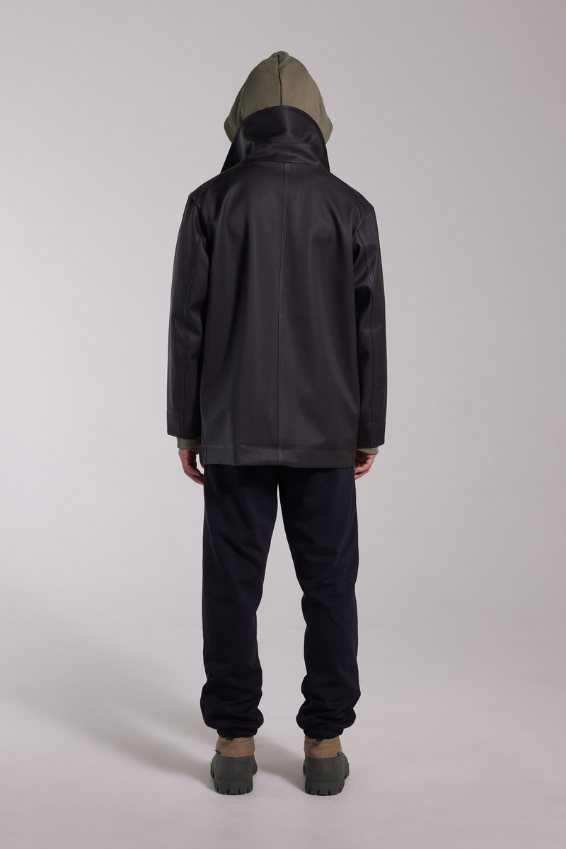 Tranholmen Double Breasted Raincoat Black 6