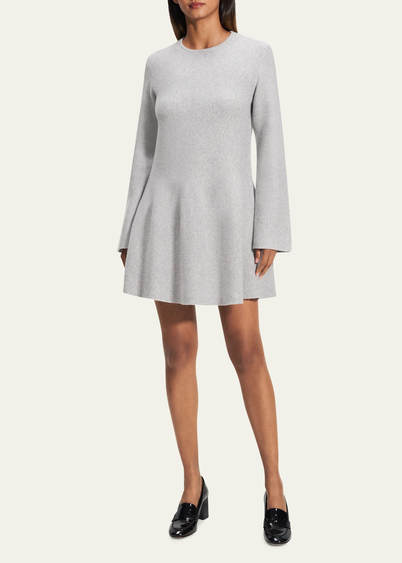 Theory Wool-Cashmere Flounce Dress outlook