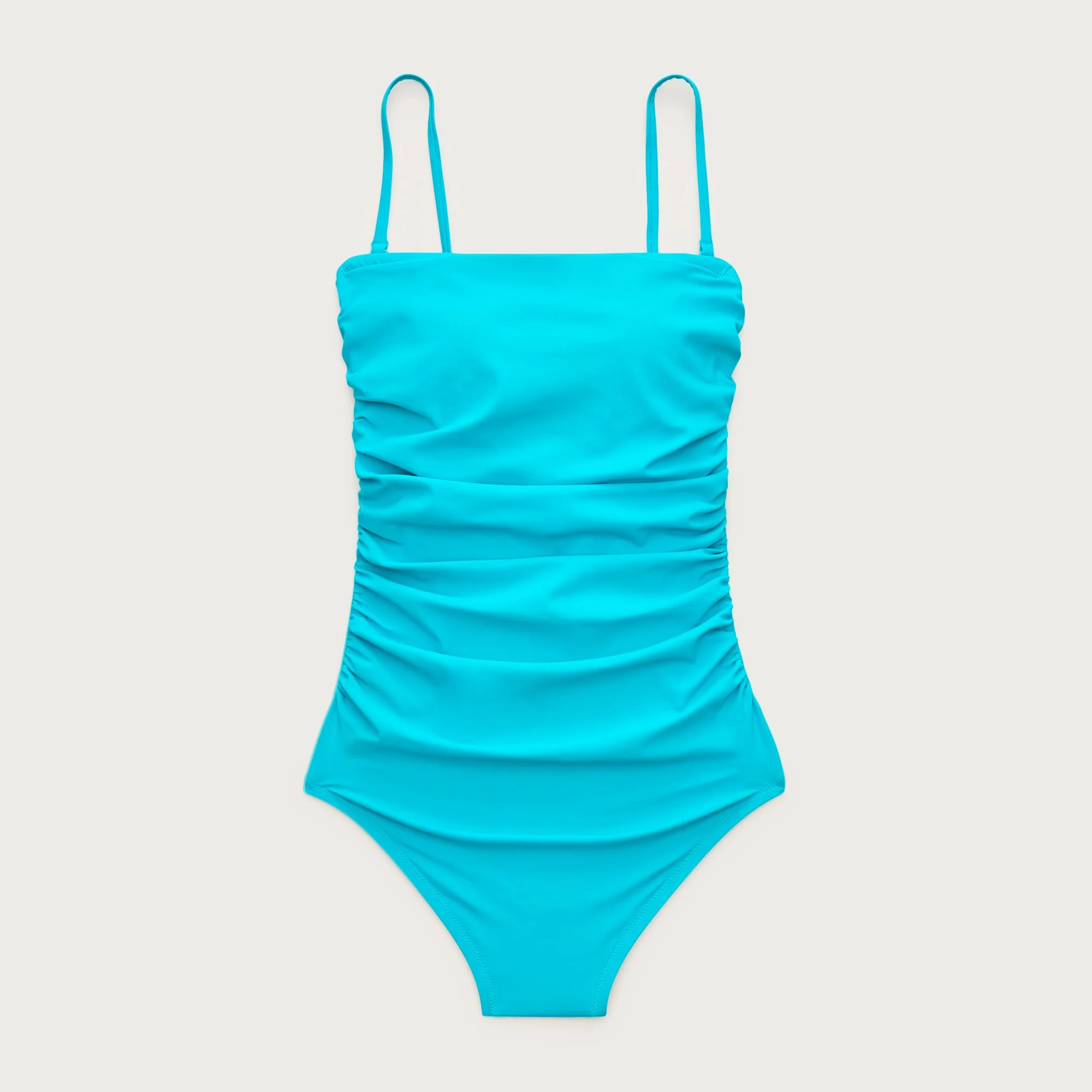 Long-torso Gemma ruched bandeau one-piece - 1