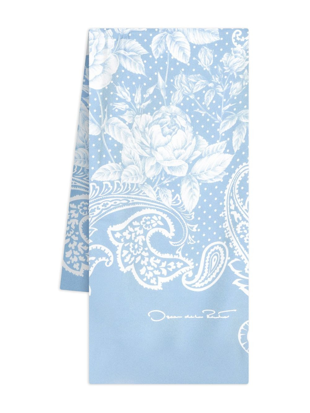 paisley-print silk scarf - 2