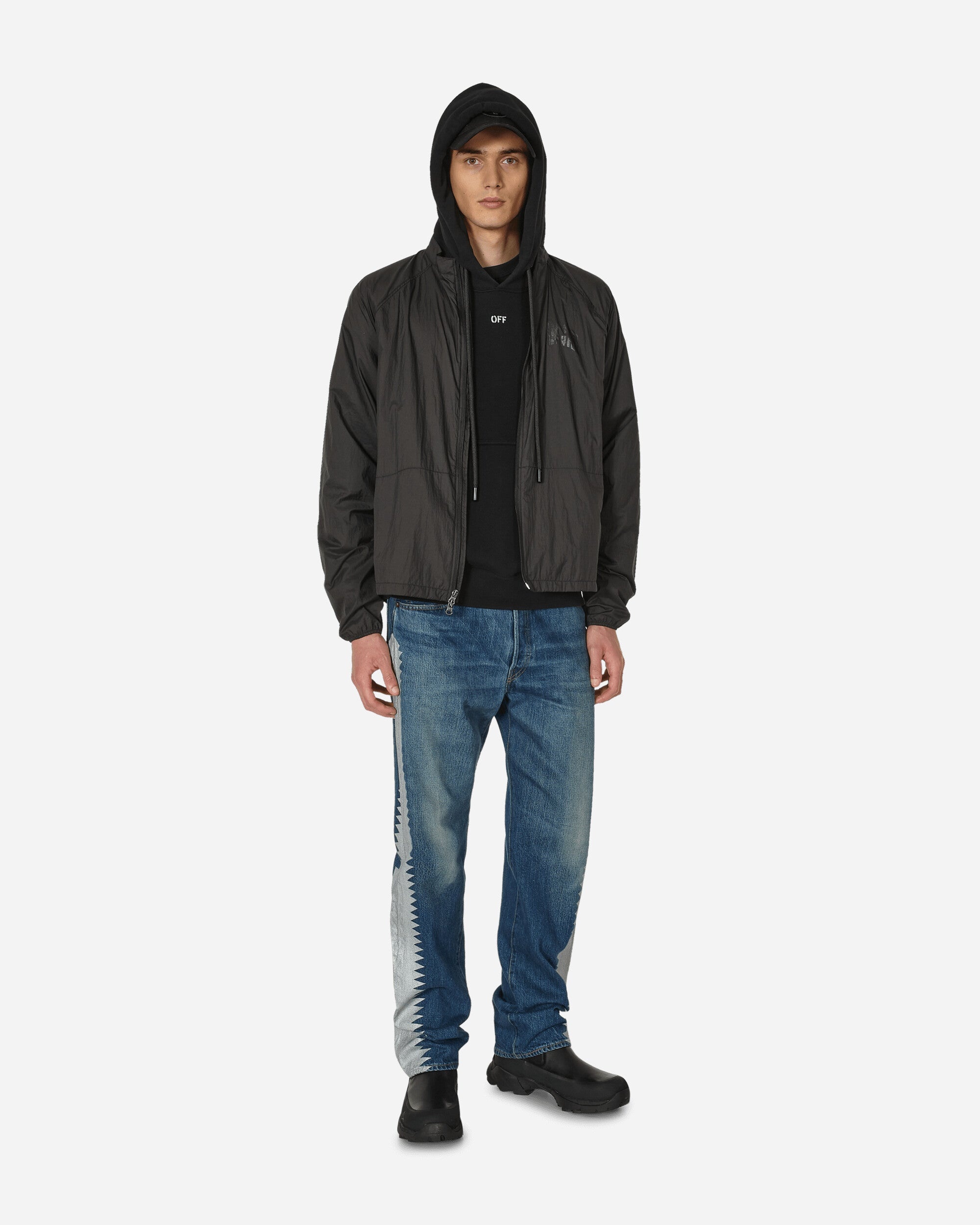 【関税込み】Off-White ブラック Off Stamp スケーター フーディ Off-White Off Stamp Skate Hooded Sweatshirt Black | slamjam