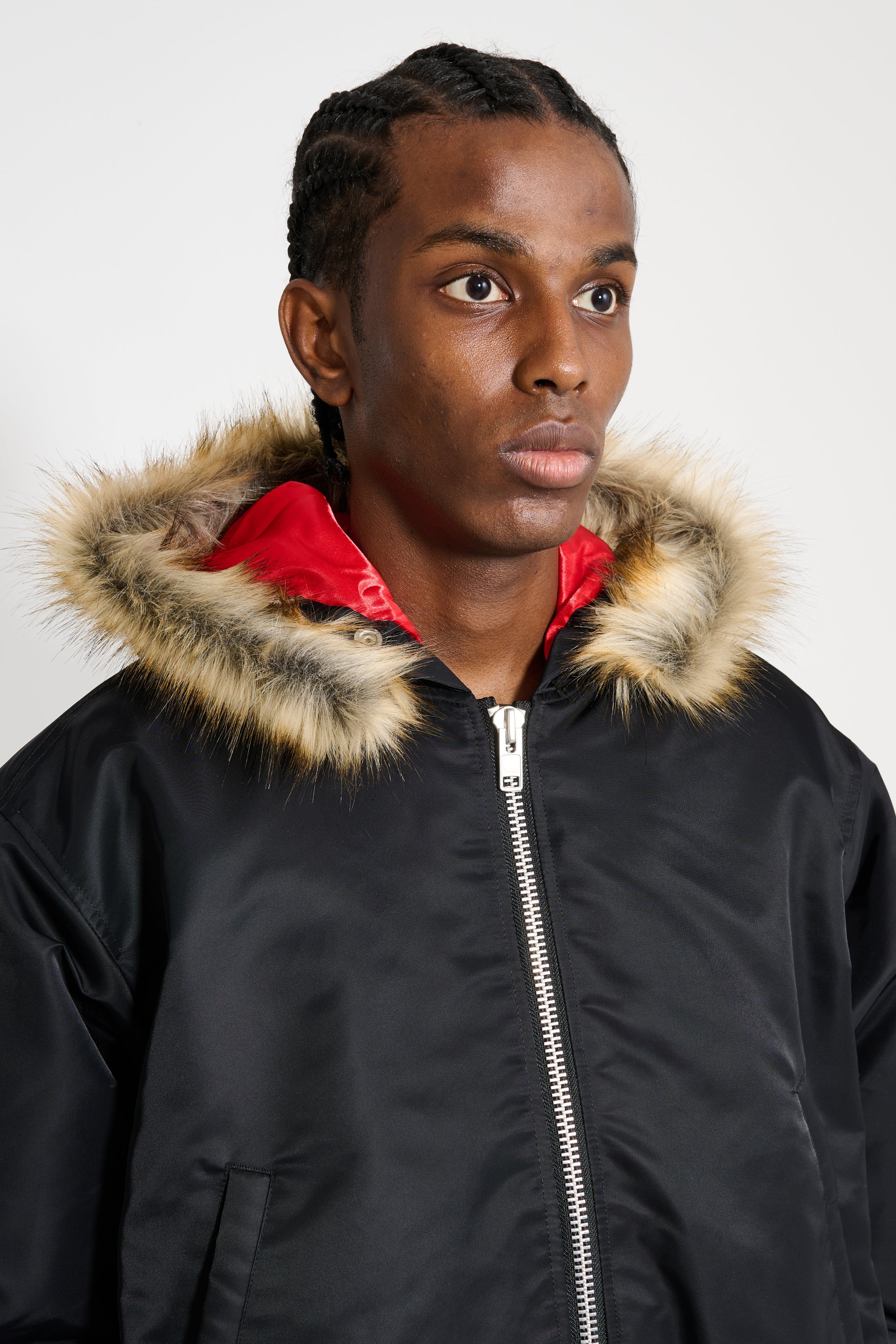 STOCKHOLM SURFBOARD CLUB HOODED BOMBER BLACK - 5