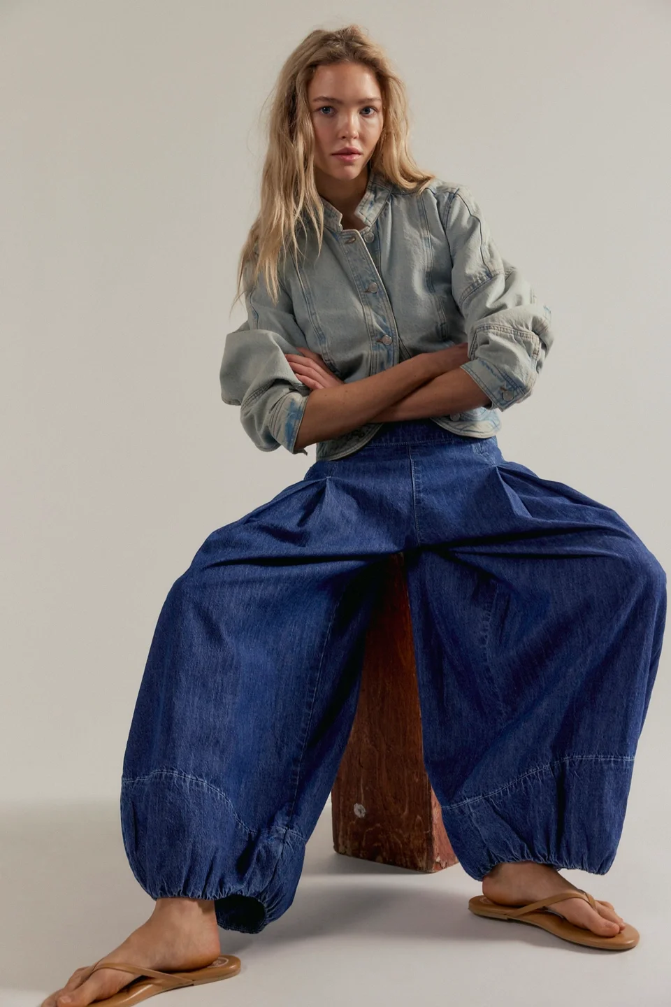We The Free Moonflower Pull-On Balloon Jeans - 1