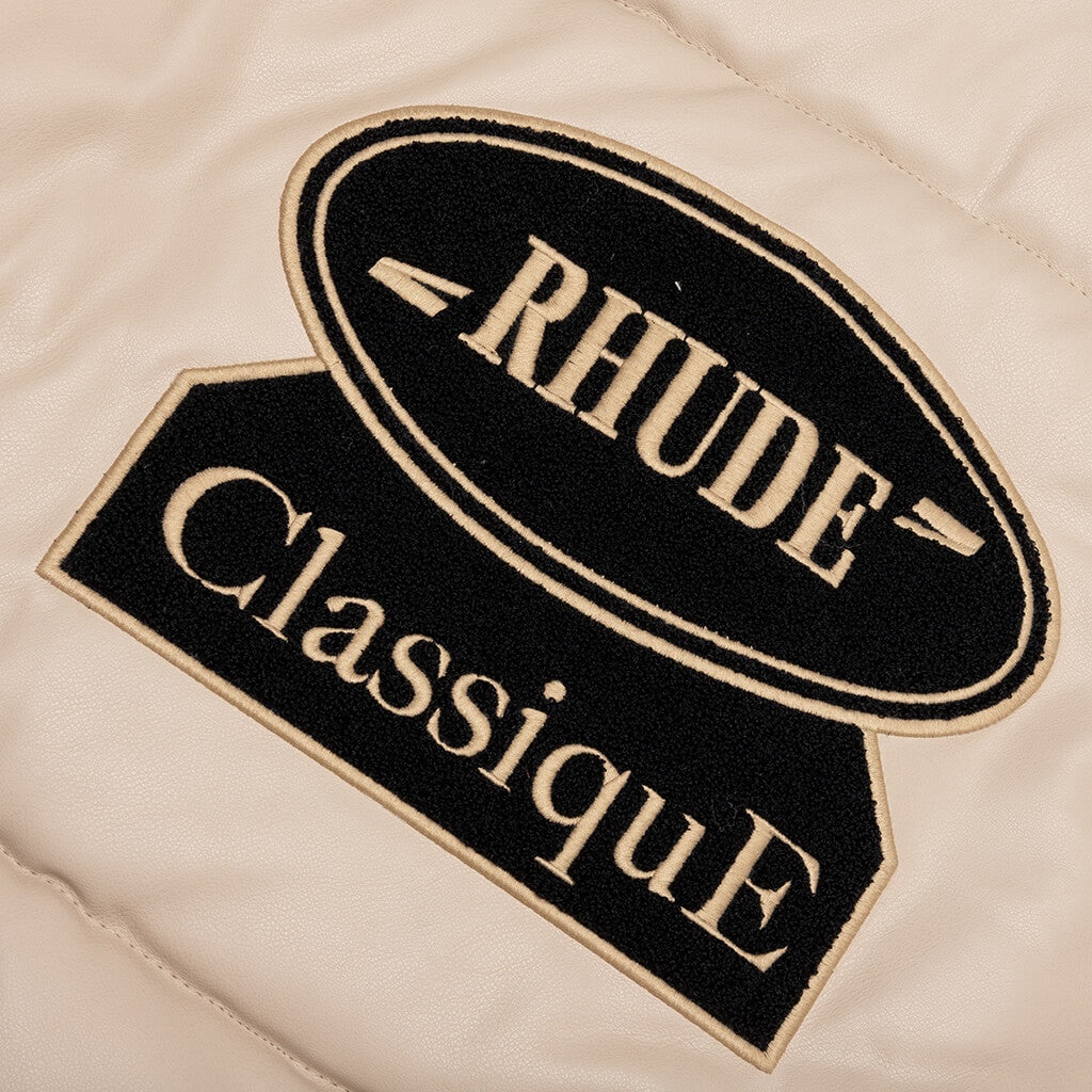 RHUDE EMBROIDERED PUFFER JACKET - TAN - 6