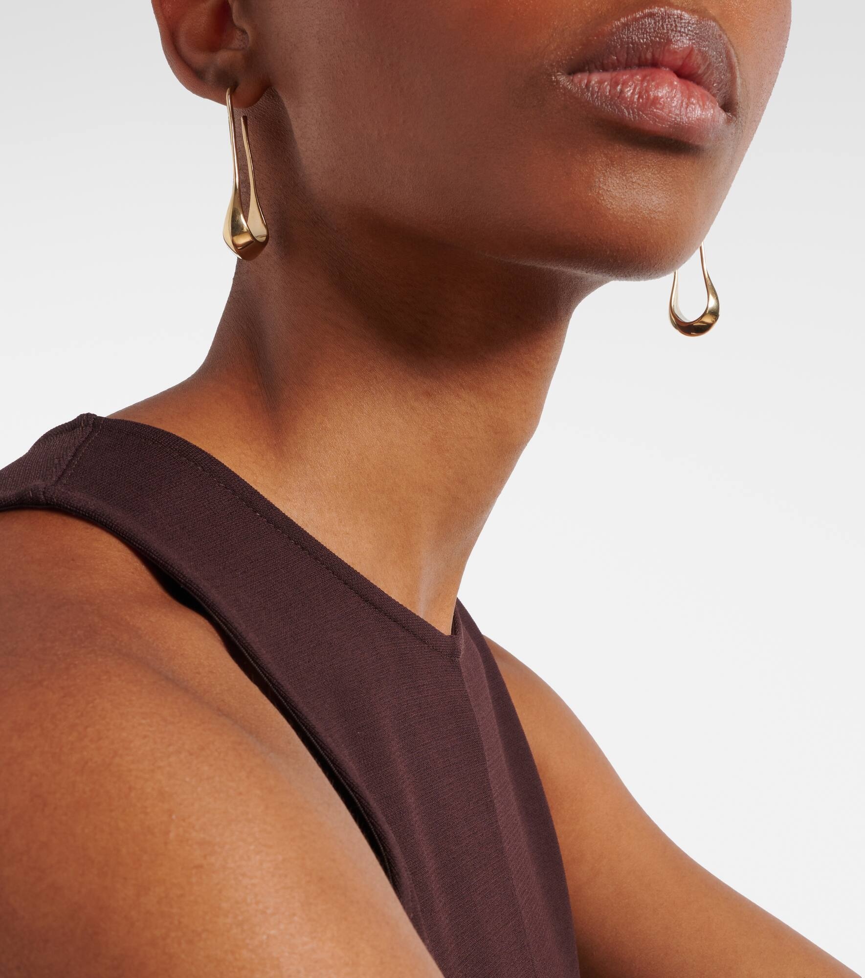 Drop gold-plated earrings - 3