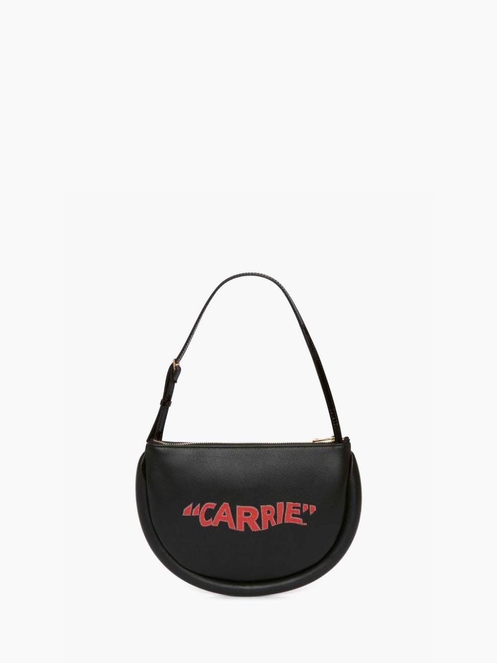 CARRIE BUMPER-MOON LEATHER SHOULDER BAG - 3