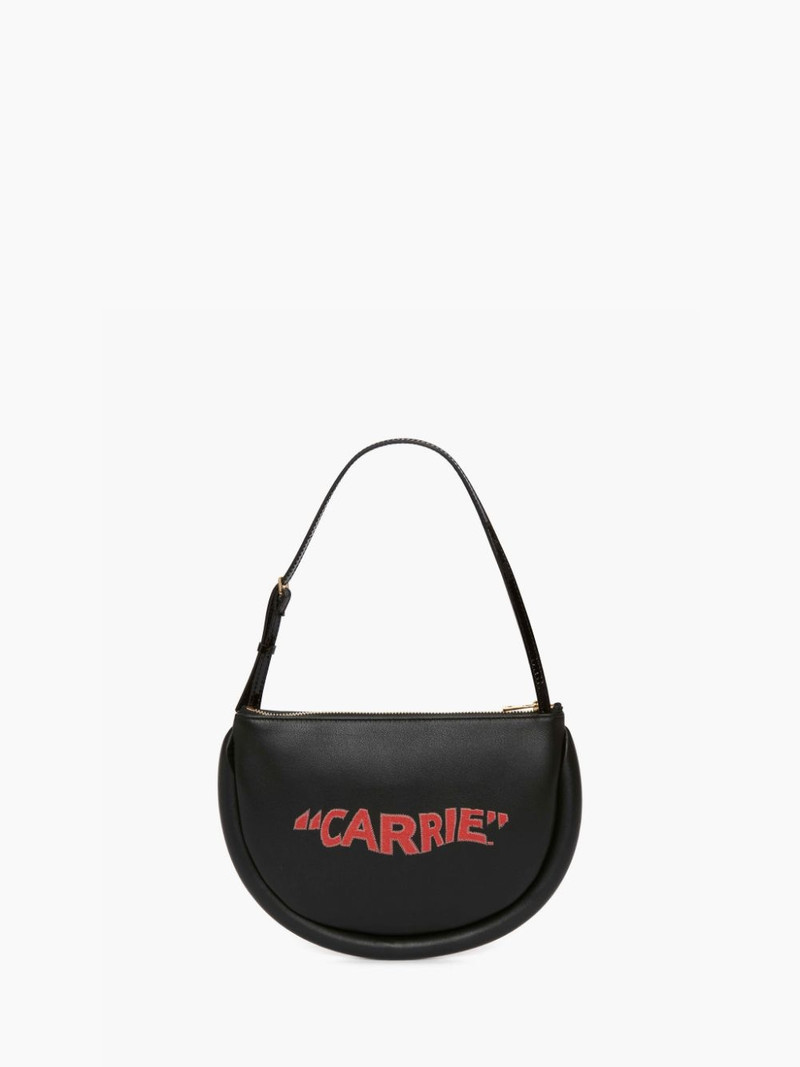 CARRIE BUMPER-MOON LEATHER SHOULDER BAG 3