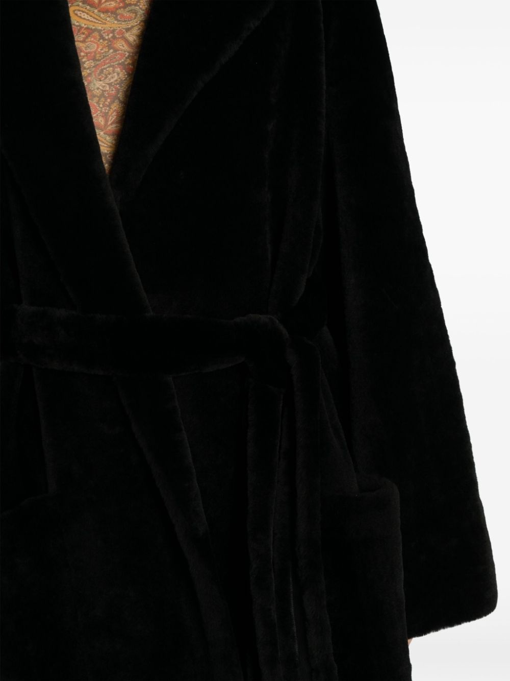 reversible shearling coat - 5