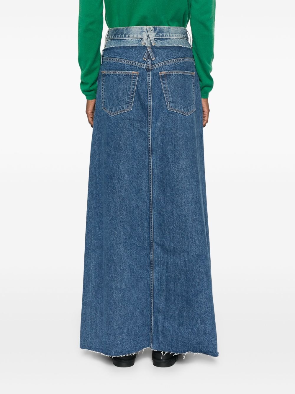 denim maxi skirt - 4
