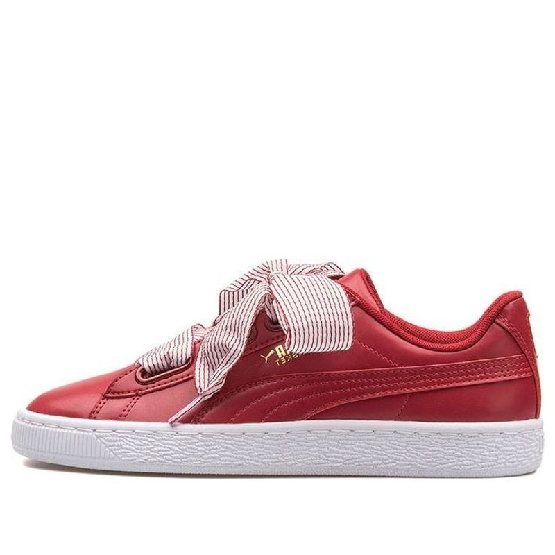 (WMNS) PUMA Enzobasket Heart Shoes Red/White 365198-02 - 1