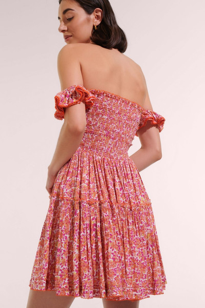 Poupette St Barth Mini Dress Aurora - Pink Net outlook