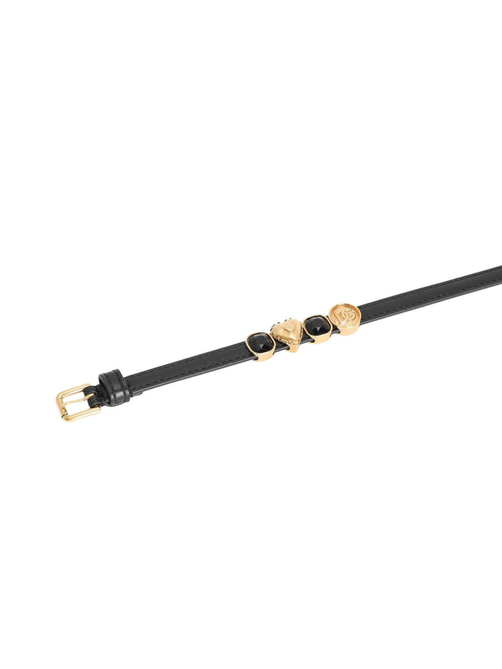 embellished leather choker - 3
