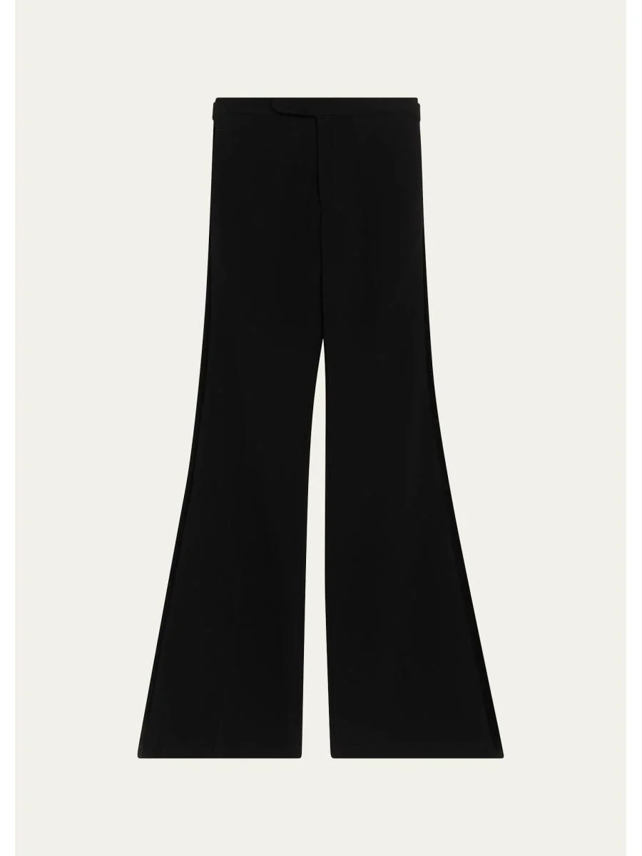 Velvet Stripe Crepe Trousers - 1