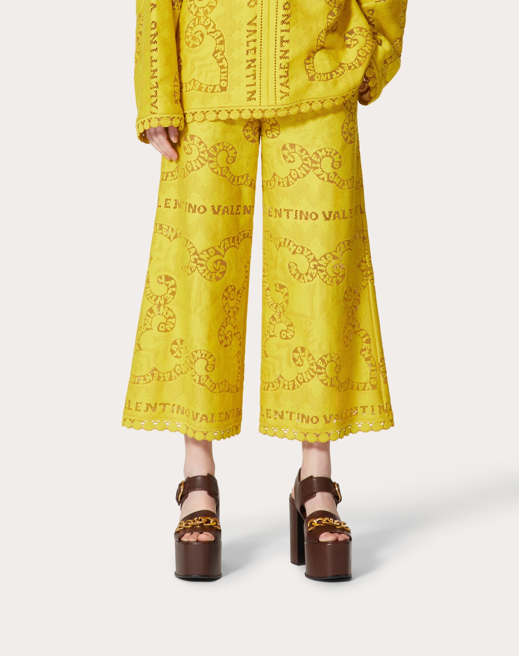 COTTON GUIPURE MINI BANDANA PANTS - 3