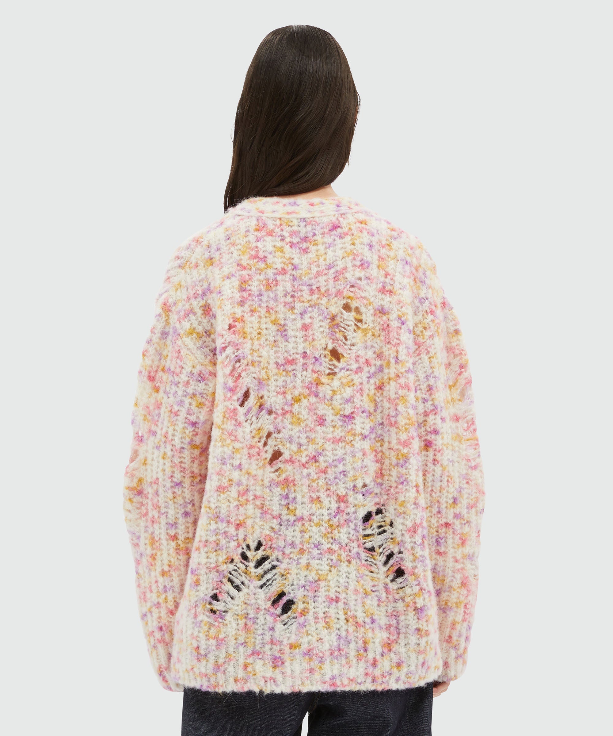 Multicolor alpaca and wool cardigan - 3