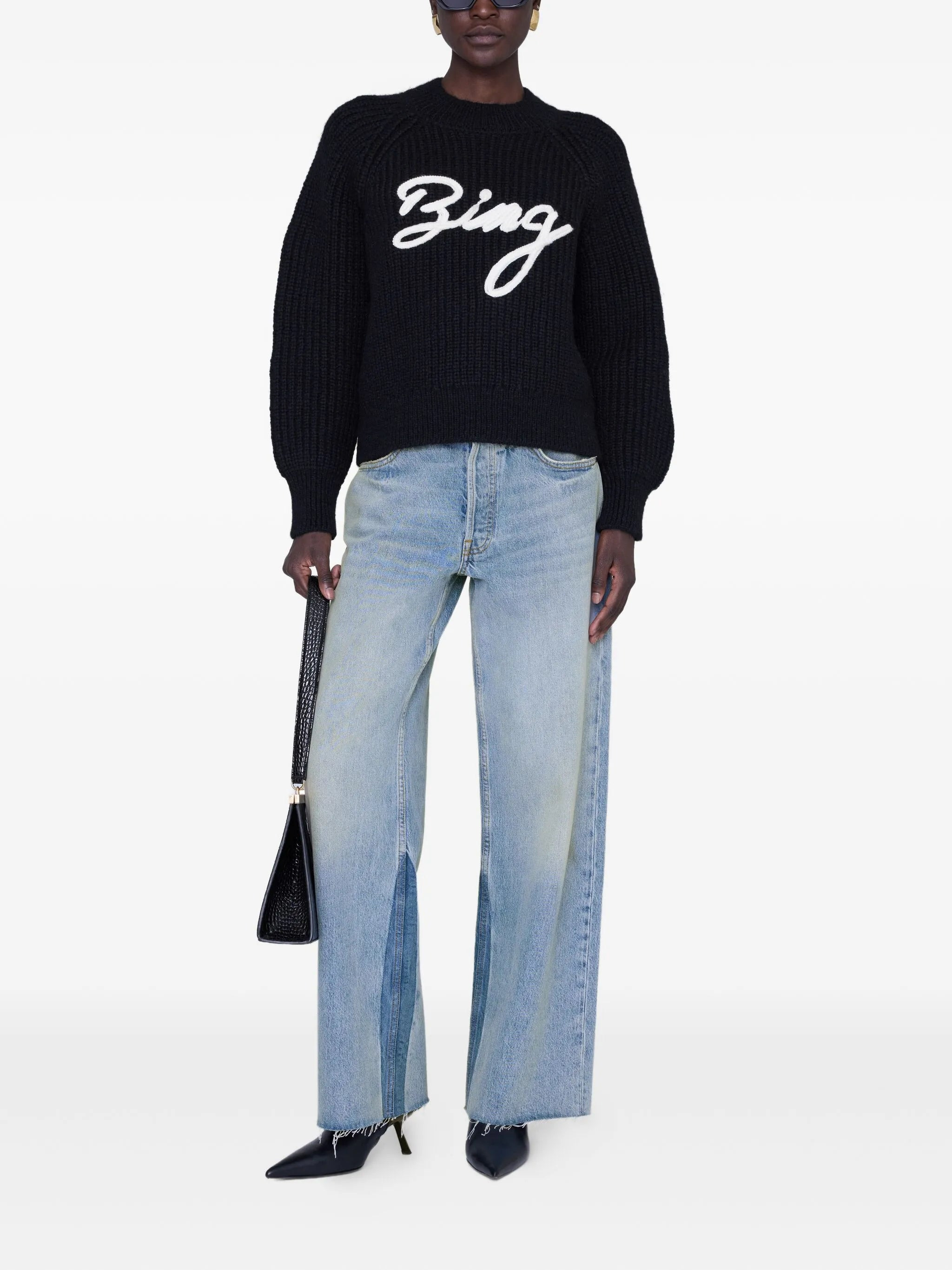 Anine Bing KENDRICK SWEATER BING - BLACK - 3