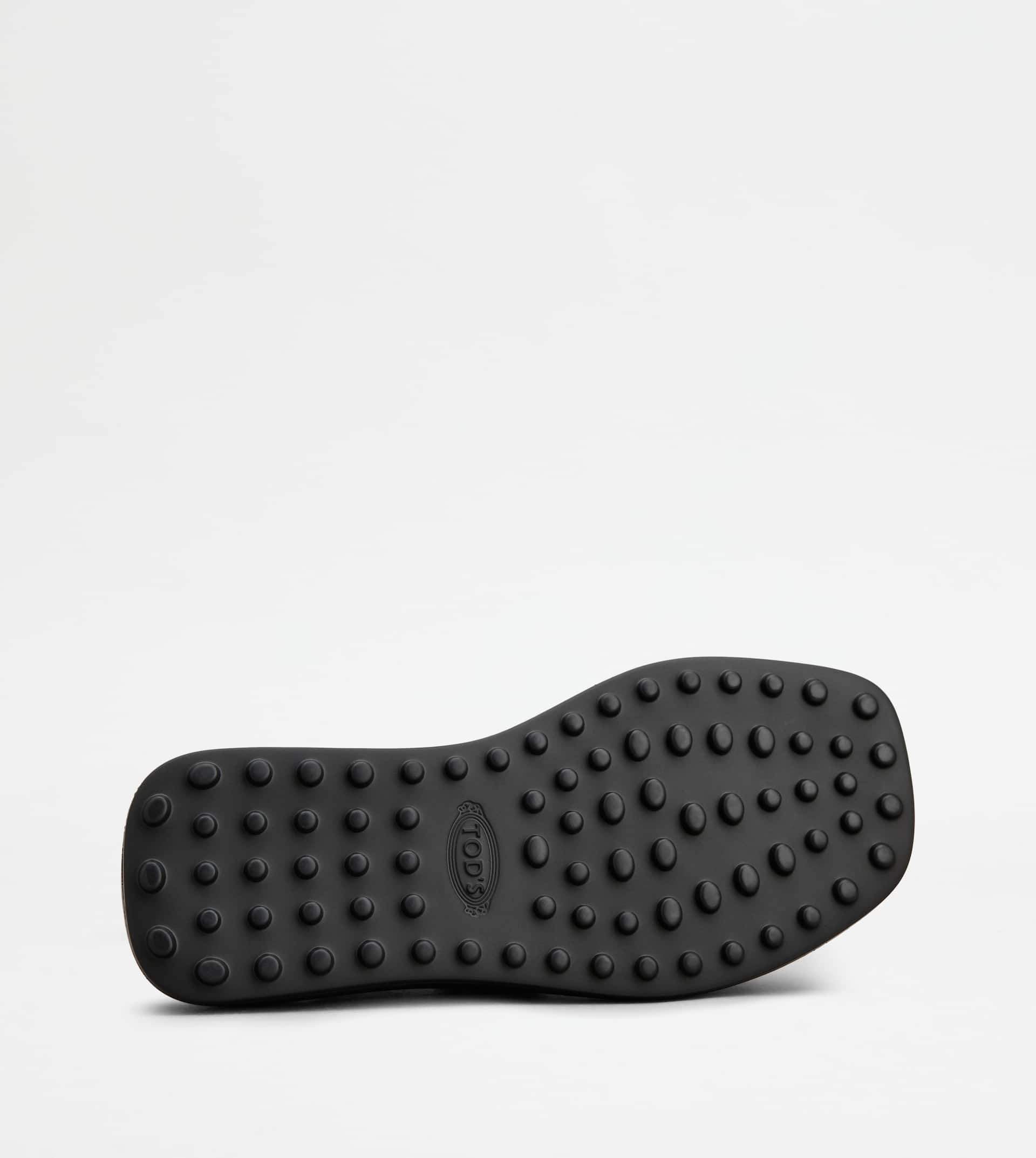 DOUBLE STRAP SANDALS IN LEATHER - WHITE - 3