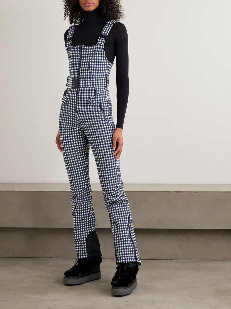 CORDOVA Fernie Belted Gingham Seersucker Ski Salopettes outlook