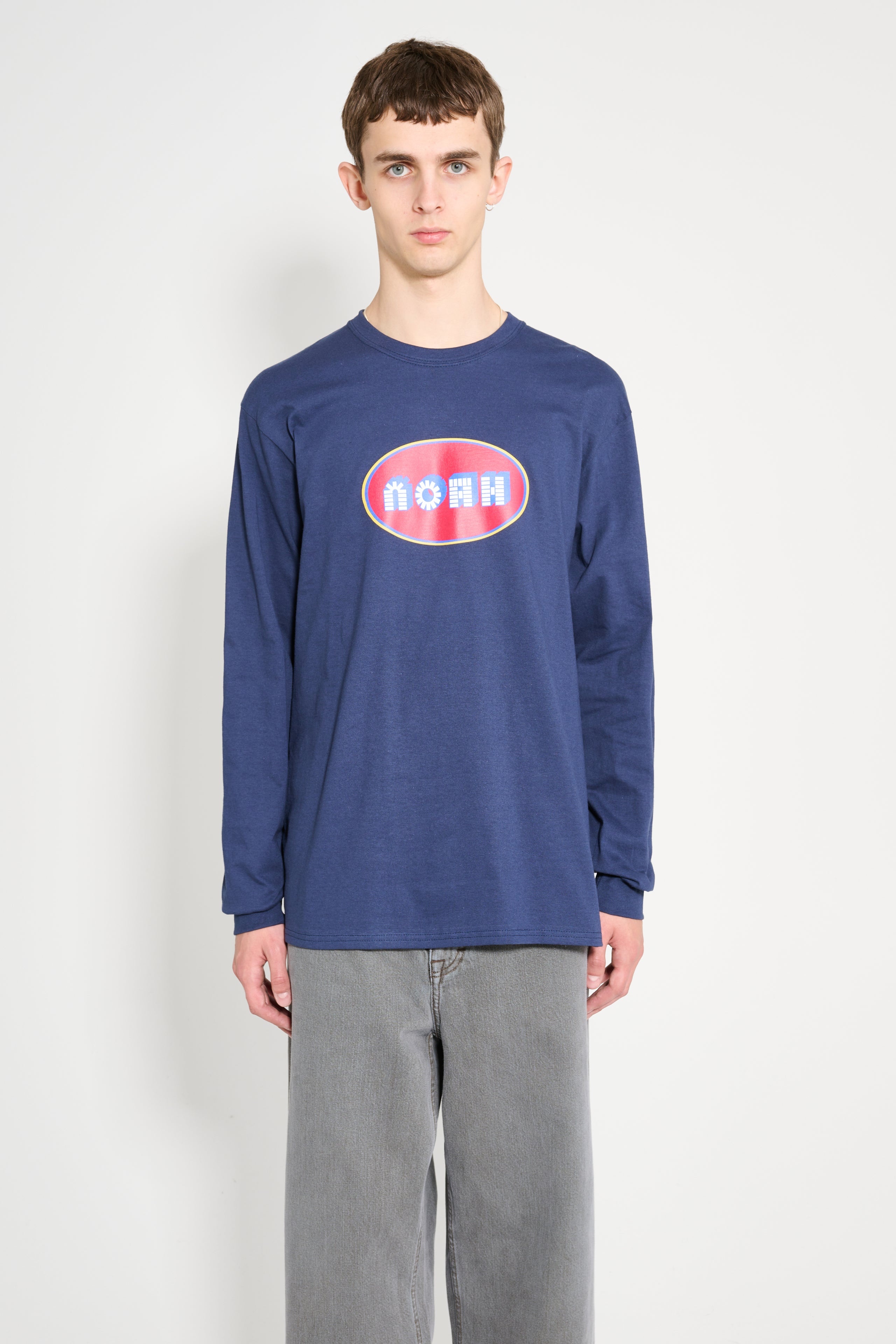 NOAH CAVITY TEE NAVY - 1