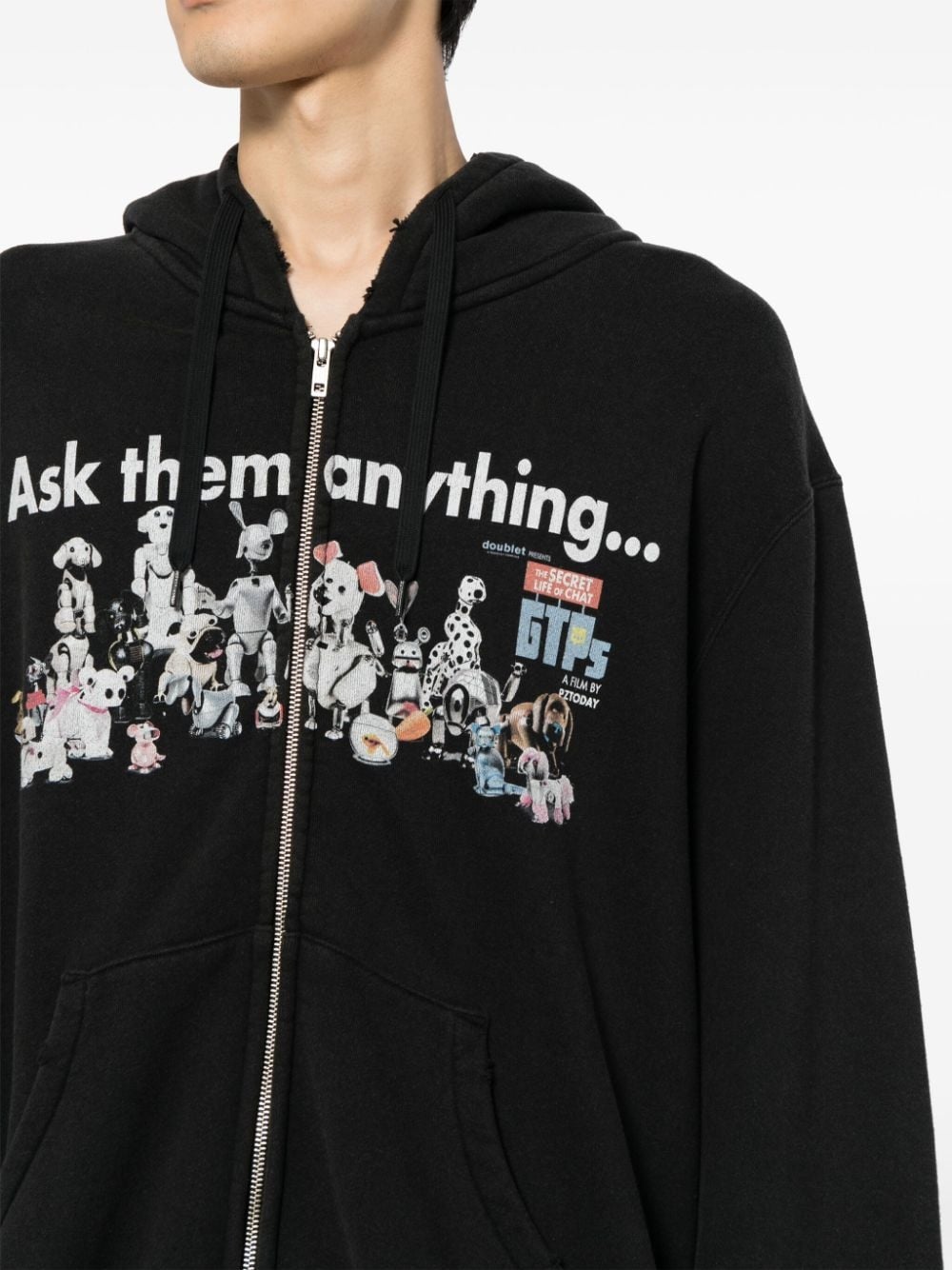 animal-print hoodie - 5