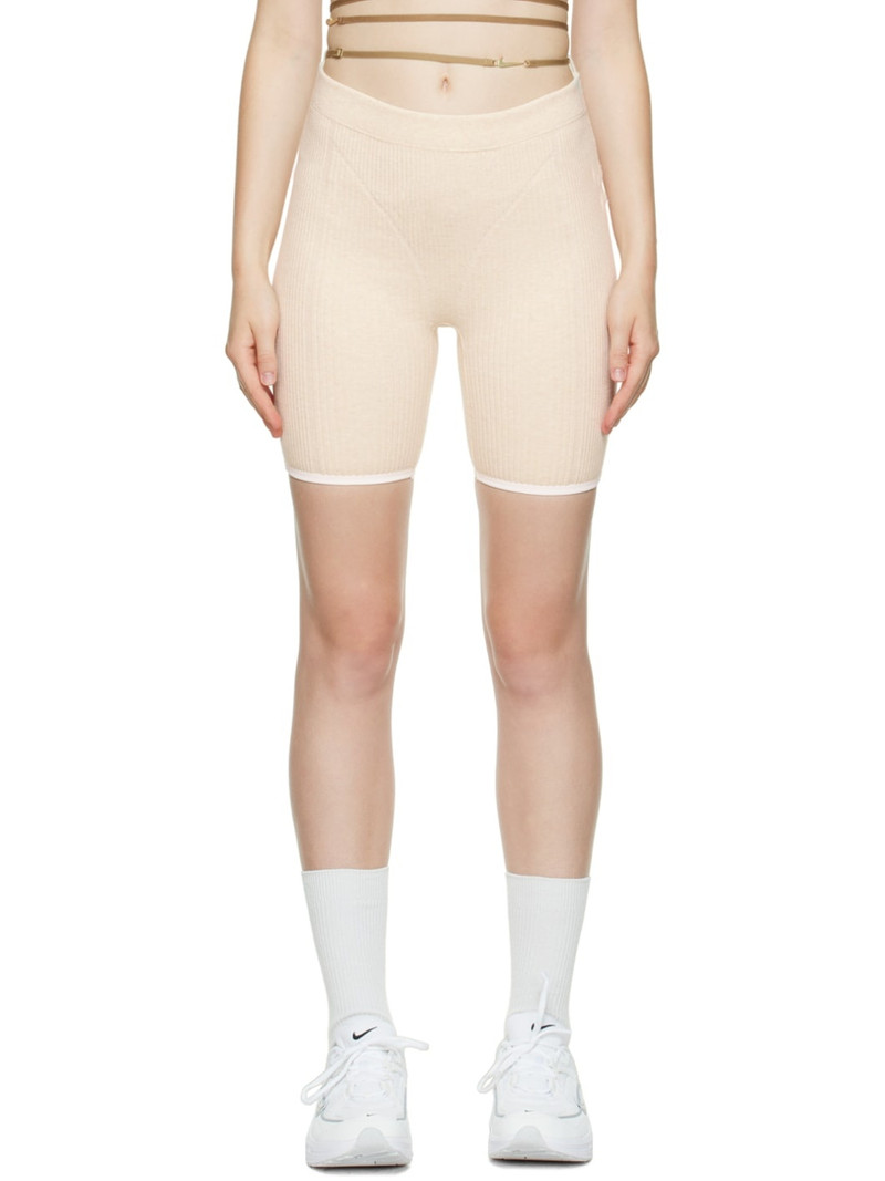 Beige Jacquemus Edition Biker Shorts - 1