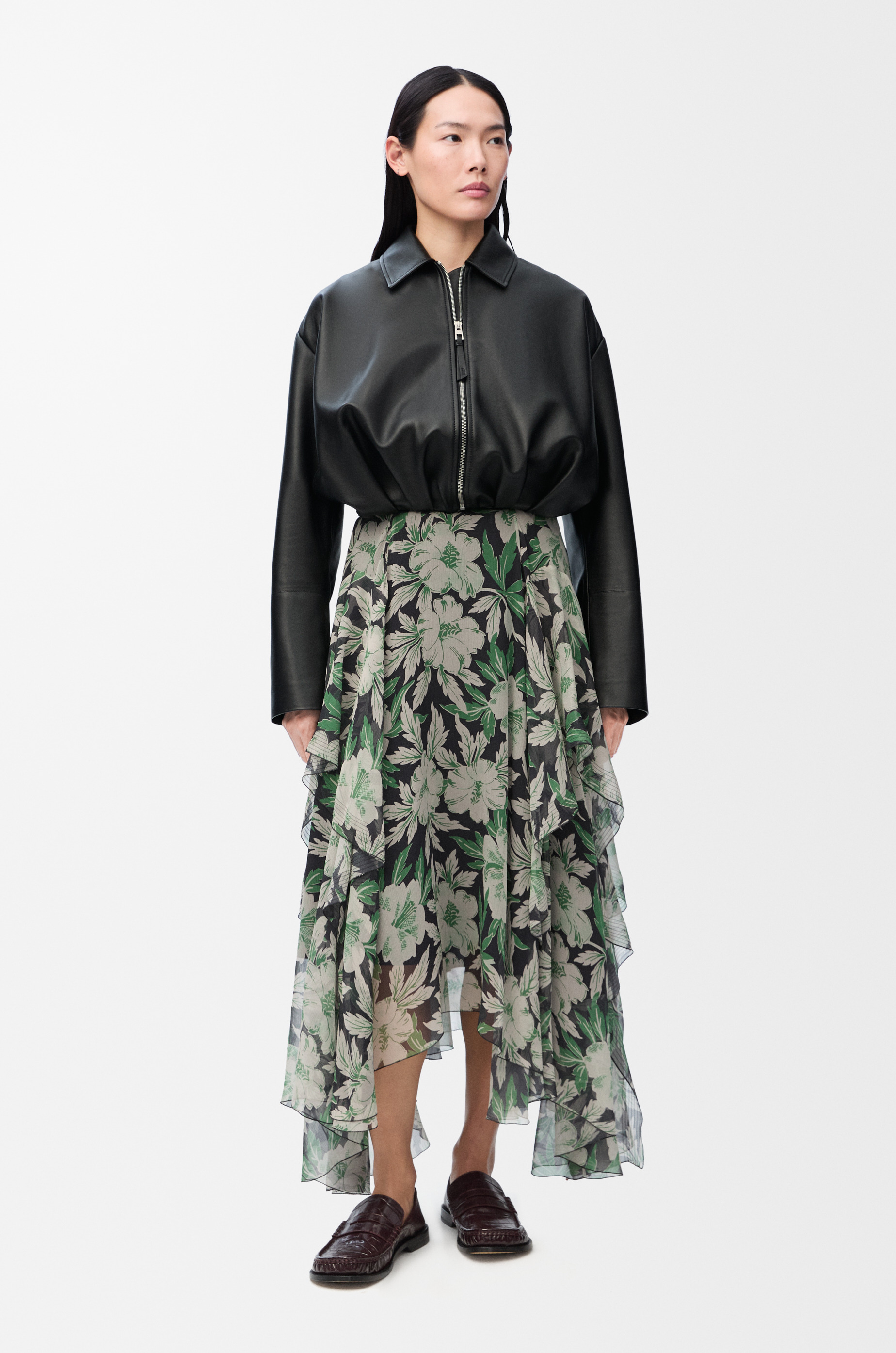Draped jacket in nappa lambskin - 3