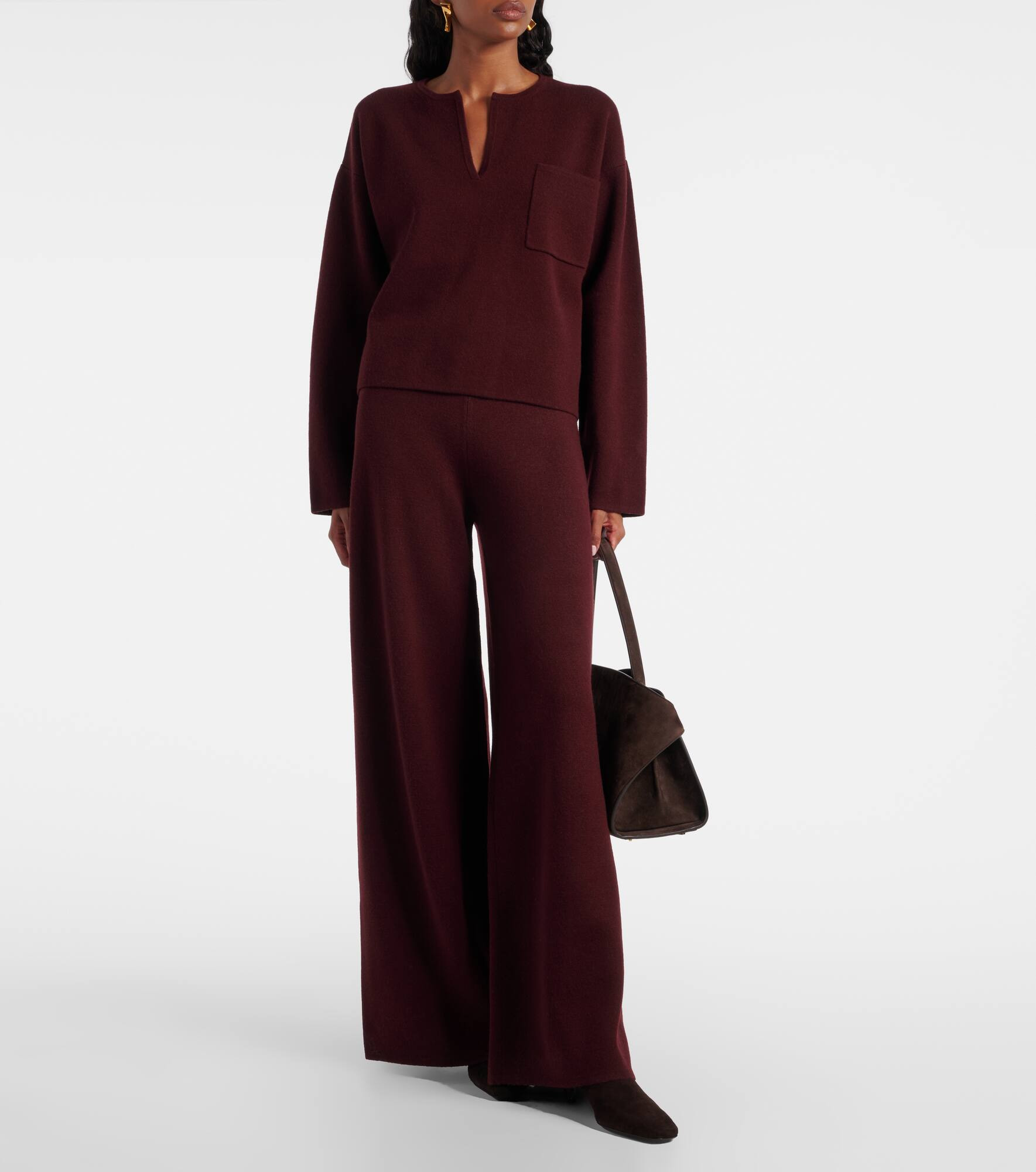 Judy wool and cashmere wide-leg pants - 2